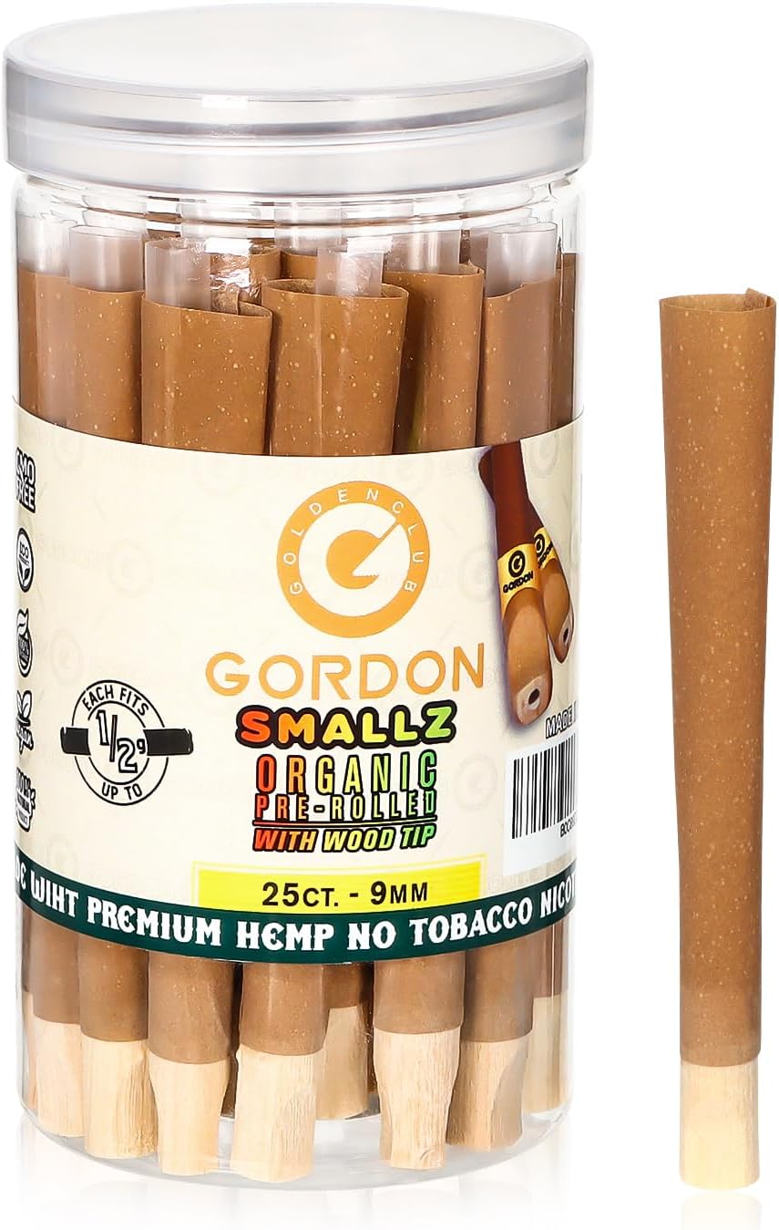25 Pack Pre Rolled Cones With Wood Tips, King Size Rolling Papers, Slow Burning Pre Roll Cones (25 Pack, King Size)