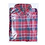 Wowfit 100 Count 12.1x16 Inch Clear Cellophane Plastic Bags, Resealable Self-Sealing Cello Bags Great for Packaging Clothing, Shirts, Decorative Wrappers, Party Favors, Artwork and More