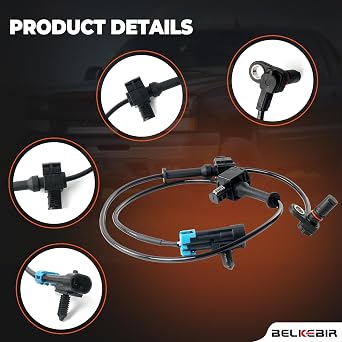 Rear ABS Wheel Speed Sensor Left & Right Compatible with 2007-2013 Chevy Silverado 1500 2500 3500, GMC Sierra 1500, Chevy Cheyenne Replace ALS1757 20938121 10384745 15872664 SU9441 5S7975 2ABS0171