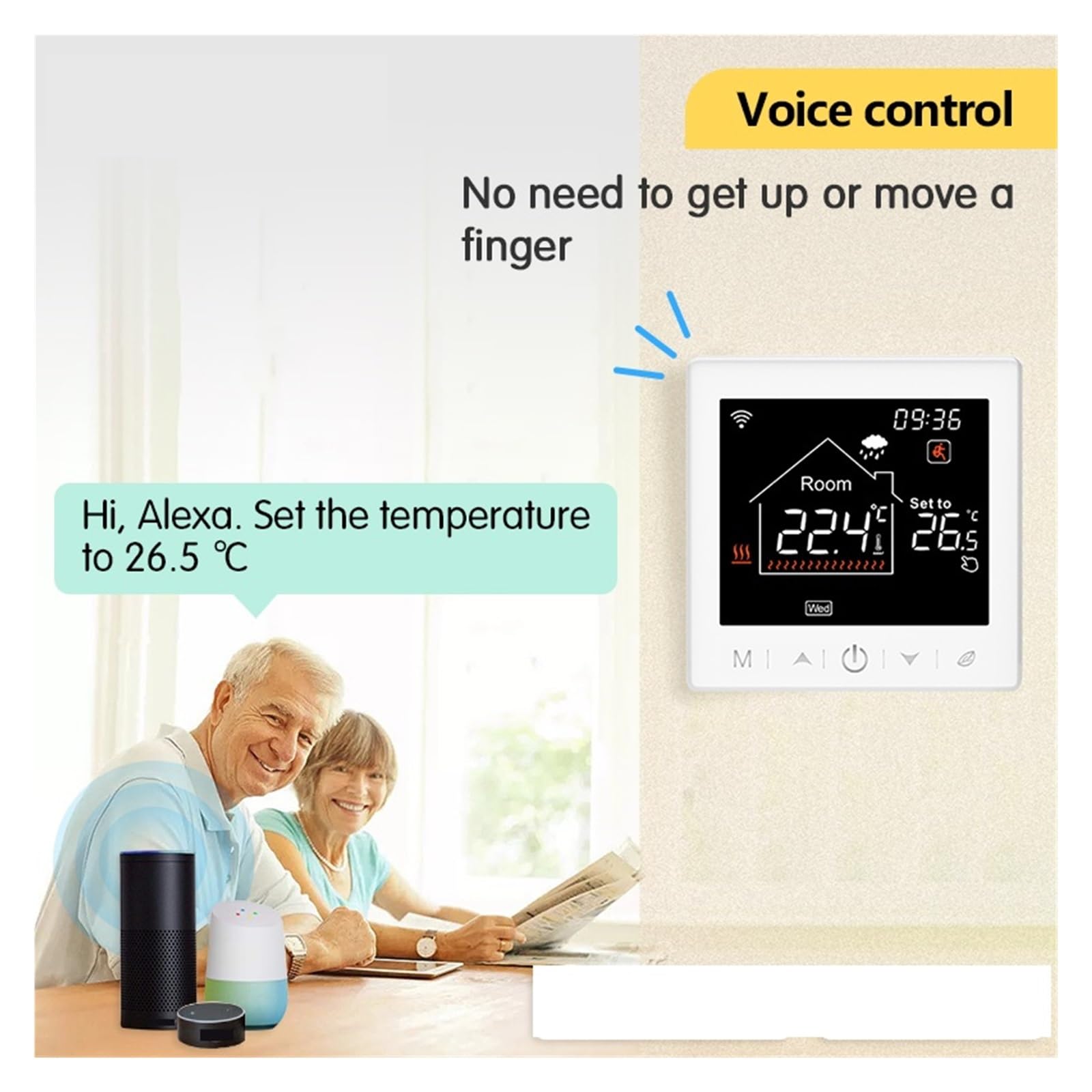 Termostat do ogrzewania podłogowego Programowalny regulator temperatury WiFi elektrycznego ciepłego kotła gazowego Smart Life Work OszczęDza Energię I Koszty Ogrzewania(3A Water White)