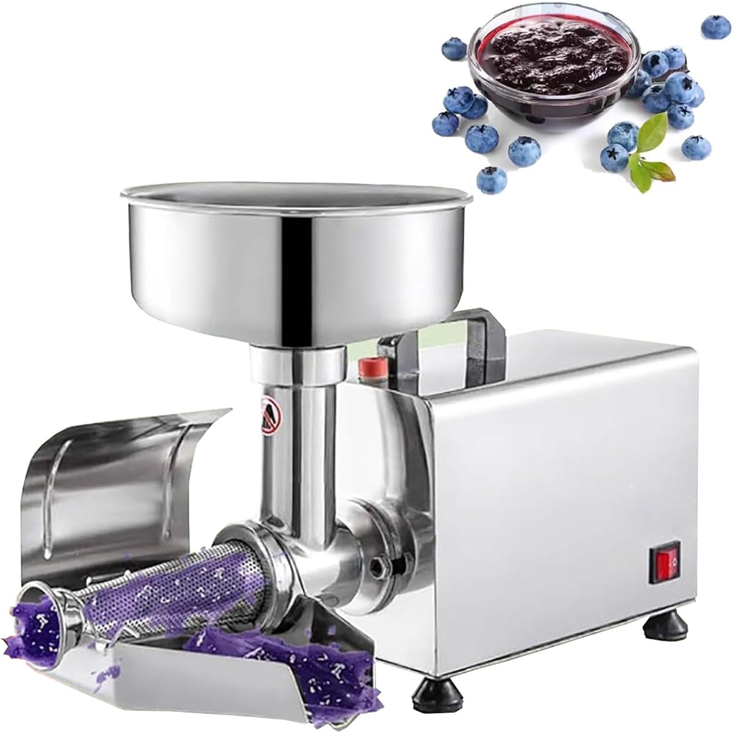 Commercial Electric Tomato Strainer,Tomato Sauce Maker Machine,Food Strainer and Sauce Maker - Stainless Steel Commercial Grade Model for Homemade Sauce Making Blueberry Sauce