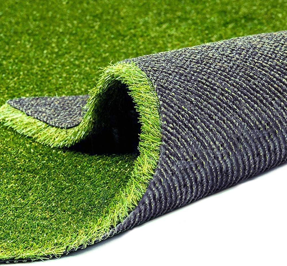 Fas Home Artificial Grass Turf 5FTX8FT,0.8" Pile Height Realistic Synthetic Grass, Drainage Holes Indoor Outdoor Faux Grass Astro Rug Carpet for Pet Dog Garden Backyard Balcony