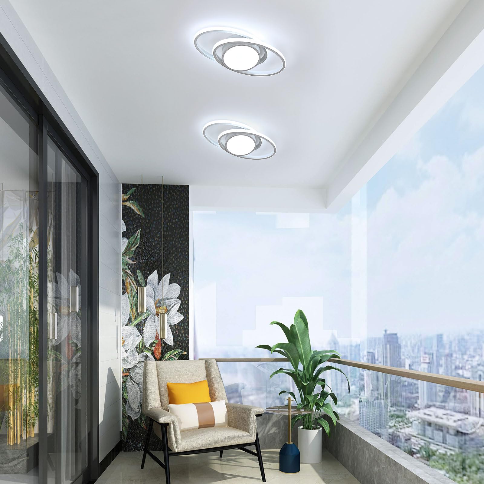 Osairous 39W Plafon LED Techo 6500K 4290LM Lampara Techo Redonda 38CM Lampara LED Techo Moderna para Salón, Dormitorio, Pasillo, Comedor