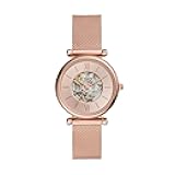 Women's Carlie Automatic Stainless Steel Mesh Three-Hand Watch