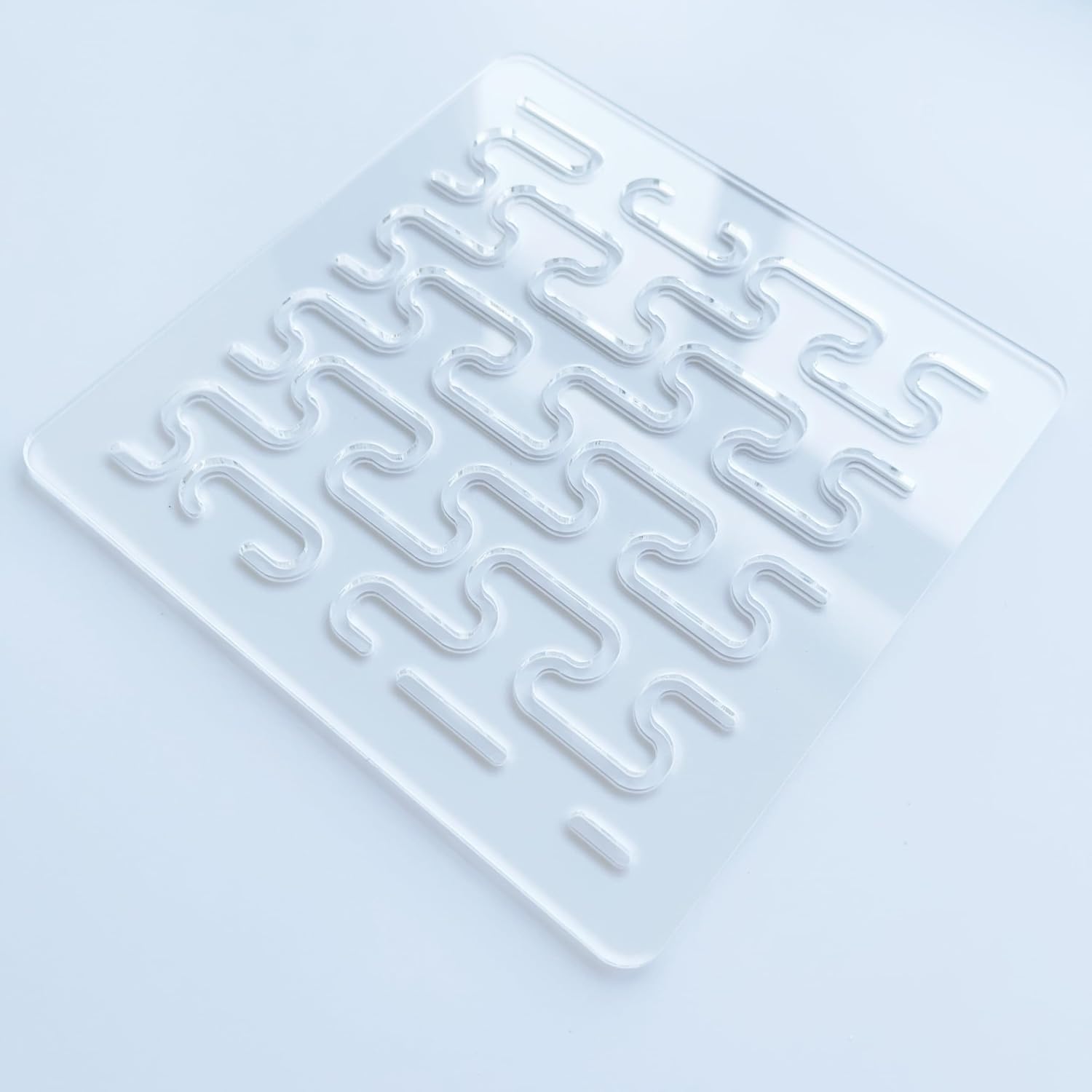 Clear Acrylic Sashiko Stencil, 12 x 12 cm, Traditional Pattern for Hand Quilting and Embroidery (Pattern D)