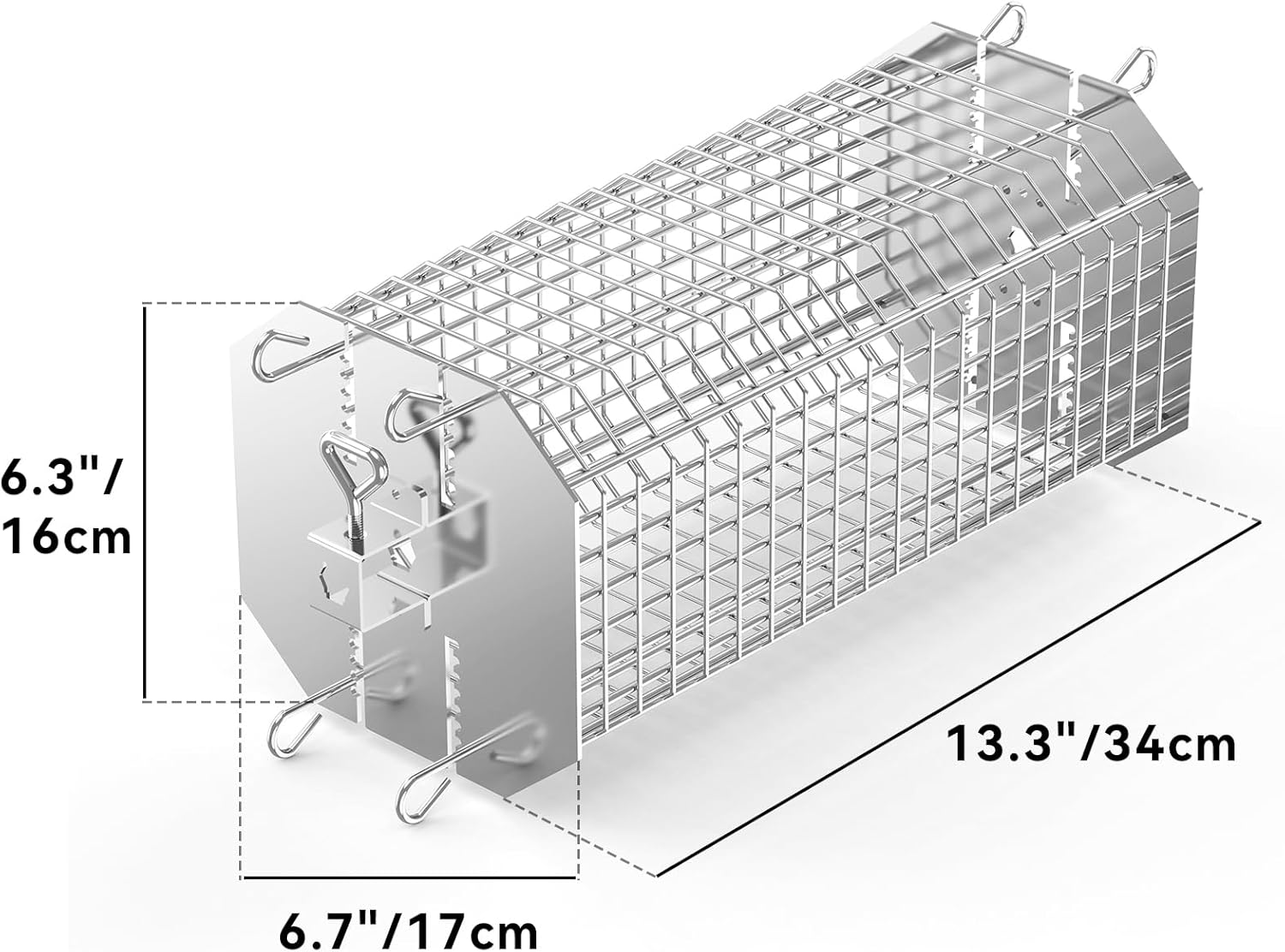 onlyfire Universal Octagonal Tumble Rotisserie Basket, Flat Spit Rotisserie Grill Basket Fits for 1/2 Inch Hexagon, 3/8 Inch Hexagon, 3/8 Inch Square, 5/16 Inch Square Spit Rods