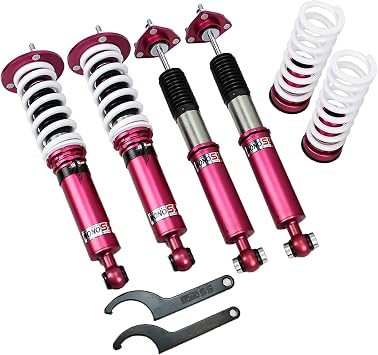 Godspeed MSS0117 MonoSS Coilover Lowering Kit, Fully Adjustable, Ride Height, Spring Tension And 16 Click Damping, compatible with Lexus IS200T/IS300/IS250/IS350 XE30 RWD 2014-18