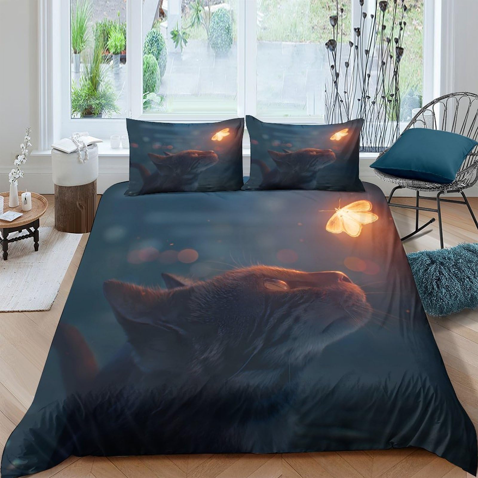 Ctjqhvkz Style-3 3D Printed Dragon Night Fitted Sheet Microfiber Soft Breathable Fire Fantasy Mattress Cover Bedroom Decor Single（135X200cm）