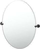 Vista 19 de Gatco 4389 Bleu, espejo ovalado, níquel satinado, 26.5 pulgadas