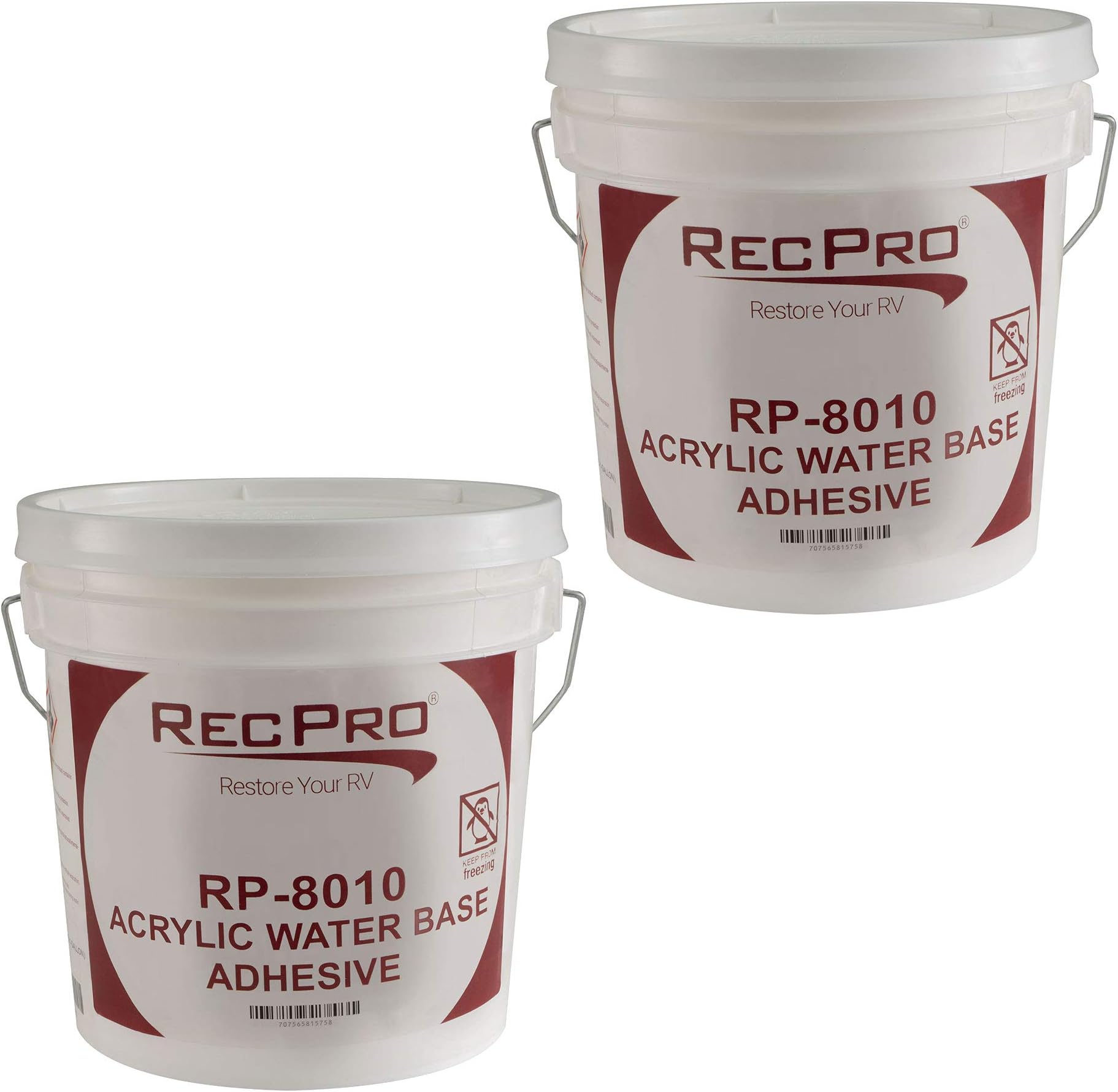 RecPro 2 Gallons of RV Rubber Roof Adhesive 8010 Water
