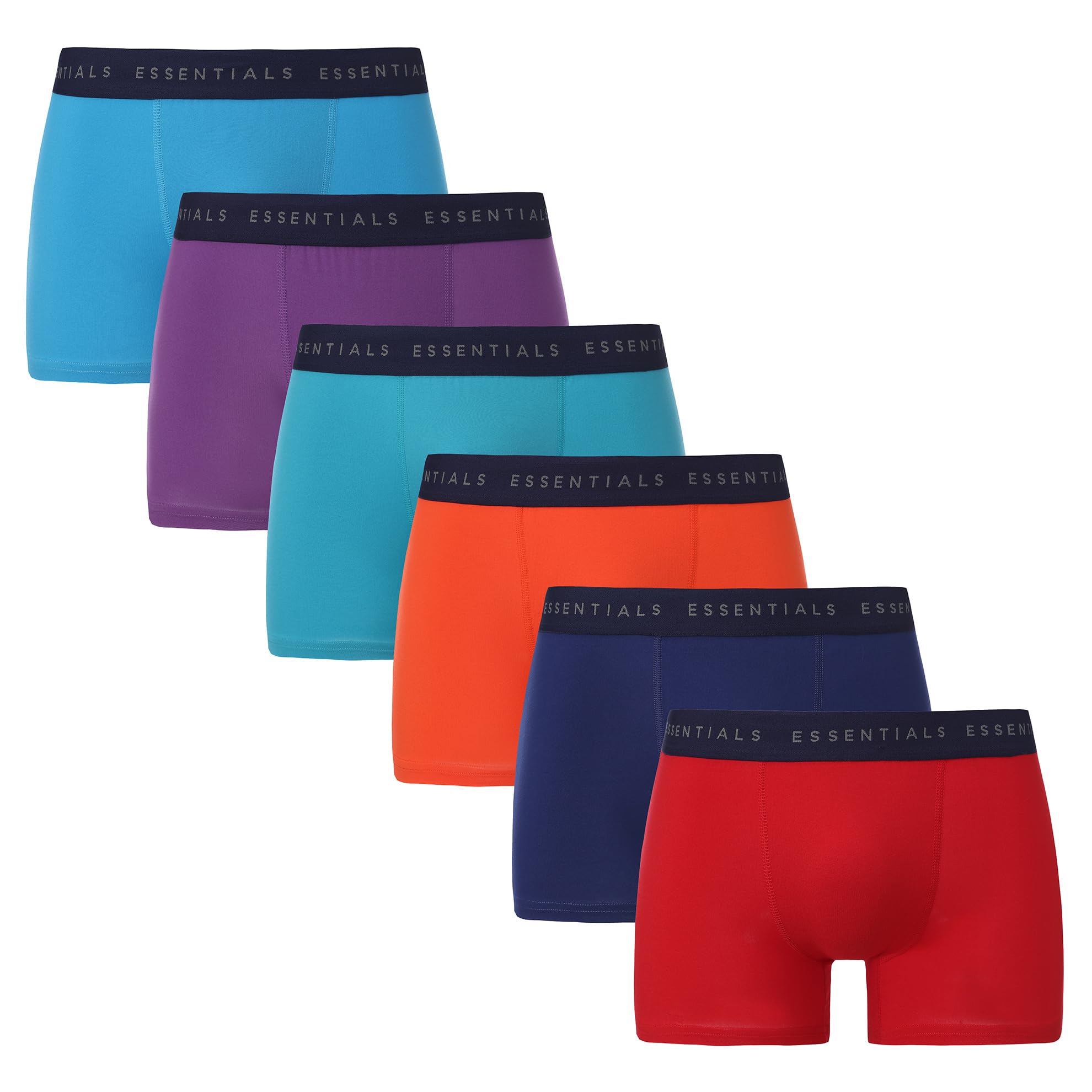 The Essentials Wardrobe Men's 6Pk Bright 6Pk Tew Boxer - Bright - Xx Large