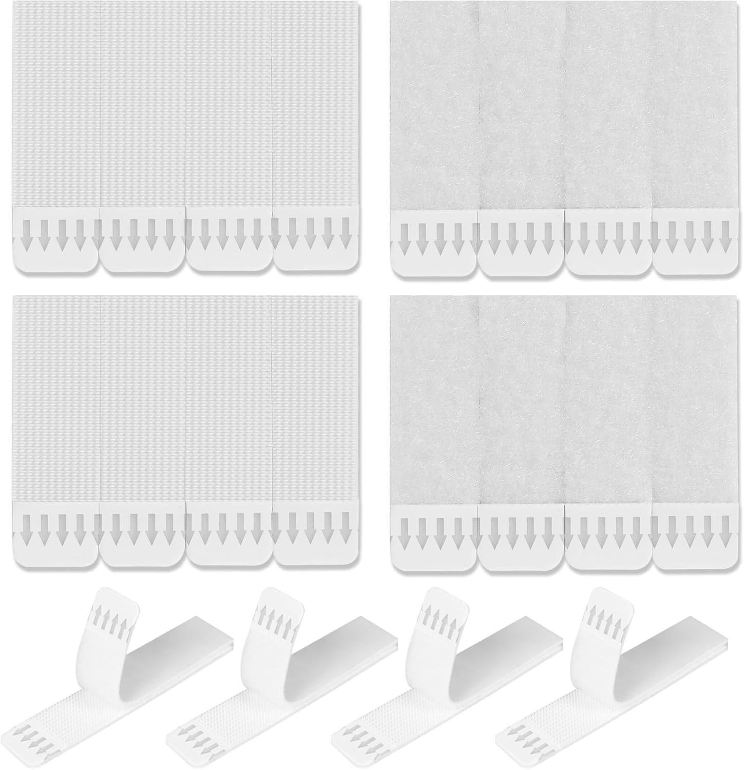 Cwmniily Large Picture Hanging Strips 8 Pairs (16 Strips, 93x19mm) - Hook and Loop Damage Free Wall Hangers for Pictures, Frames, Mirrors, Home Decor