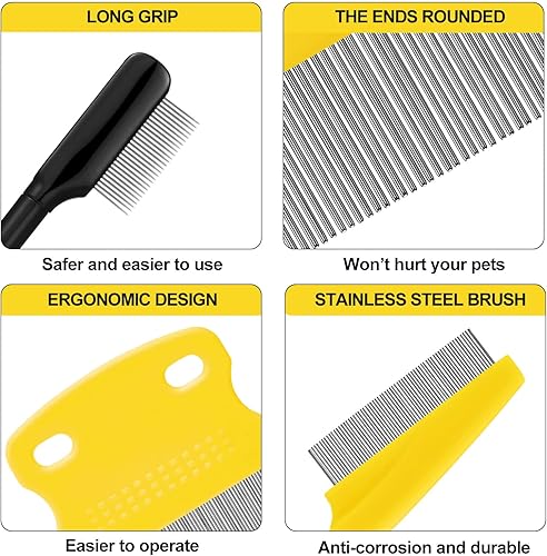 Vista 24 de 5 peines para ojos de perro, peines quitamanchas para mascotas, peine para perros pequeños, elimina suavemente el moco y la corteza de los ojos