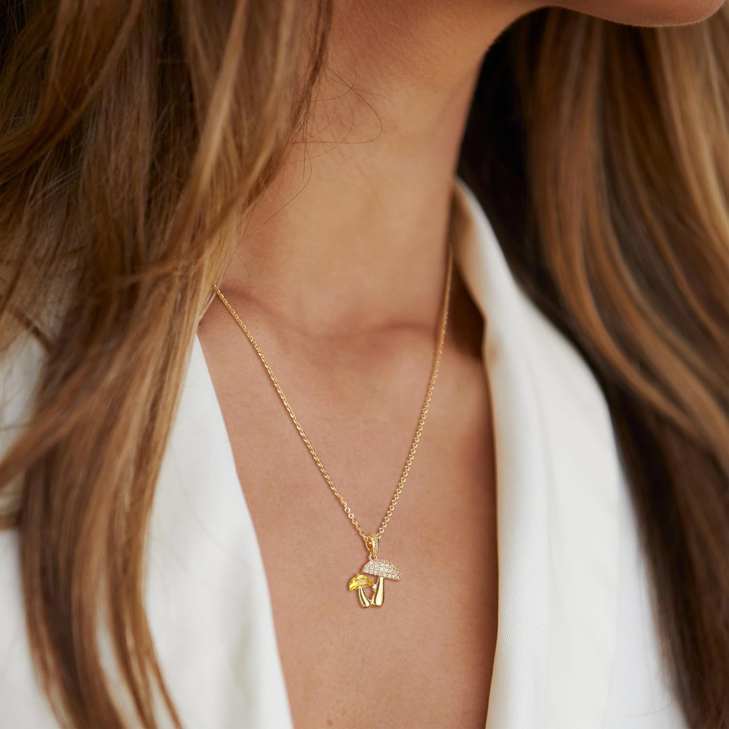 MTMY Gold Pendant Necklace for Women 14K Gold Plated Dainty Gold Necklace Simple Delicate Jewelry - Image 2