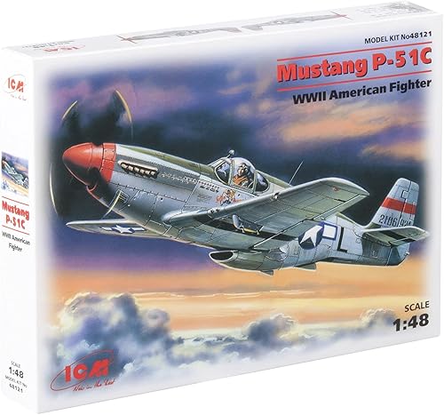 ICM 48121 - Avión militar de plástico Mustang P-51C, modelo de avión WWII American Fighter - Escala 1:48