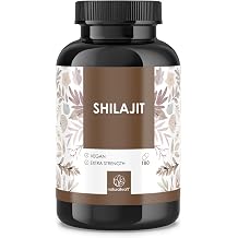 Shilajit Capsules High Strength with 1300 mg per Daily Serving 101 Extract, 650 mg Fulvic Acid & 156 mg Humic Acid Himalayan Shilajit, Vegan & German Lab-Tested, 180 Capsules
