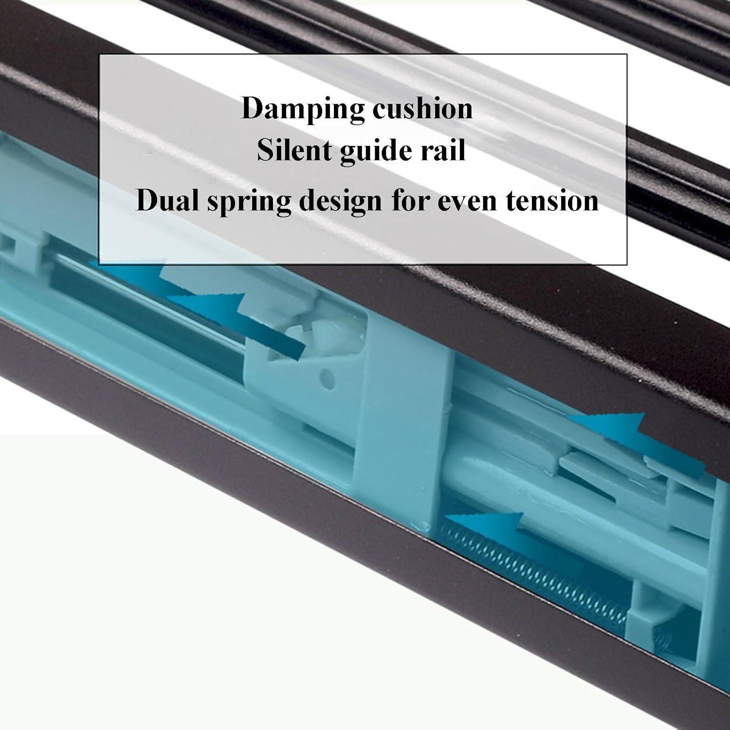 Pull Out Pants Hangers Jeans Hangers for Closet, Silent Sliding Pants Hanger, Retractable ​Ball Sliding Rail Rod, Space Saving Clothes Organizers(Style 1,34-40cm)