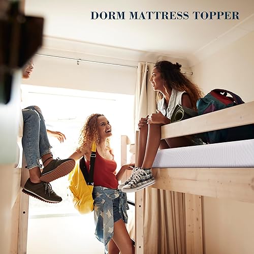 Miniatura 9 de Cubrecolchón de espuma viscoelástica Queen de 3 pulgadas, cubrecolchón de gel refrescante con funda extraíble, suave, alivia el dolor y