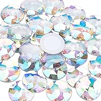 Vista 12 de FINGERINSPIRE 60 diamantes de imitación acrílicos autoadhesivos de 0.98 pulgadas con contenedor, parte trasera plana transparente, gemas circulares