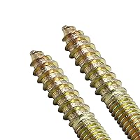 Vista 5 de Hitefu 20 piezas de pernos colgantes, tornillos de doble extremo M4 de 1.18" (30mm) de longitud, tornillo de puntilla M4 para muebles de madera