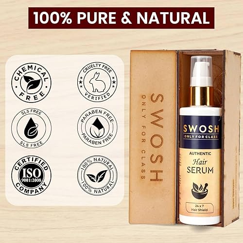 Miniatura 3 de Suero ayurvédico para el cabello de hierbas para hombres y mujeres, suero para el cabello antiencrespamiento y enredos, sin SLES ni parabenos, 3.4