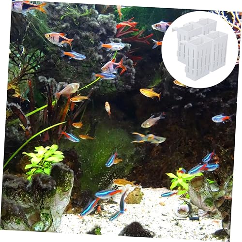 Miniatura 4 de FOMIYES Cesta colgante para plantas, 4 piezas, soporte para plantas de acuario, decoración de pecera, soporte para plantas de acuario con gancho,