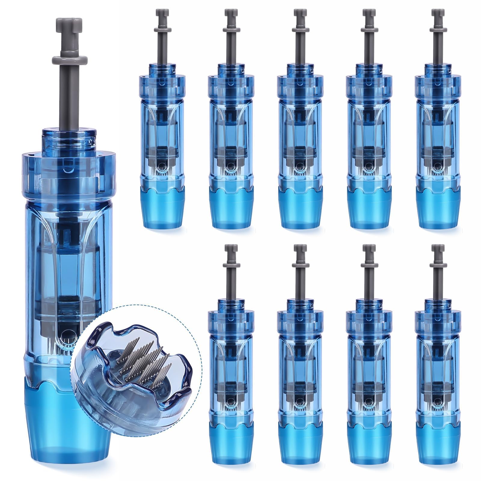 Dermapen M8S Cartucce 36 Pins, 10 Pezzi Microneedling Cartridges per Derma Pen Ultima M8S A8S A9, Punte di Ricambio Monouso Autentiche per Cartucce di Aghi per Microneedling Accessori (36 Pin, 10 Pcs)