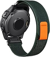 Vista 19 de ANCOOL Correa compatible con Garmin Fenix 7X/6X/5X, correas de nailon de fácil ajuste de 1.024 in para Garmin Fenix 3/5X Plus/6X Pro/Tactix Negro