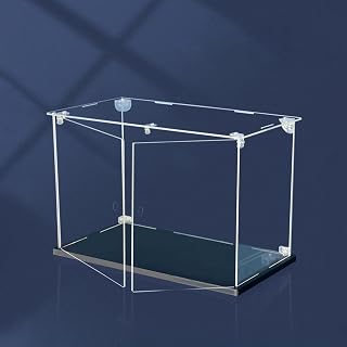 Acrylic display boxes Rectangle Double-door Acrylic Display Storage Boxes, Black Case Display Alternative Glass Case for Autographed Memorabilia, Doll Model Display Organizer ( Size : 75x65x75cm/29.5x