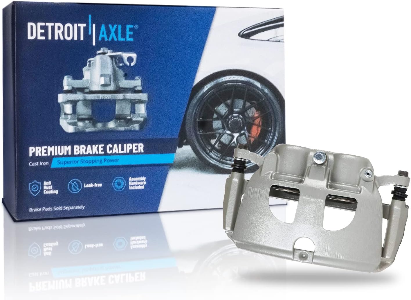 Detroit Axle - Rear Right Brake Caliper for 2009-2018 Dodge Ram 3500 2500 Passenger Side Brake Caliper with Bracket 2010 2011 2012 2013 2014 2015 2016 2017 Replacement