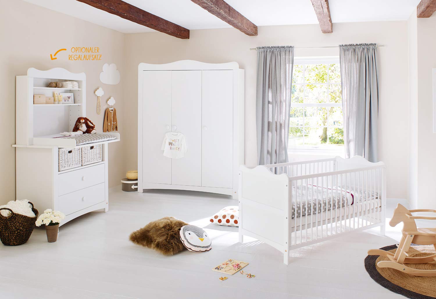 PINOLINO 100023BGR Florentina pour Chambre d'enfant avec Large étagère Blanc 1 pièce