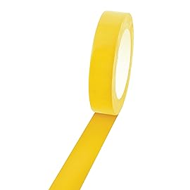 Champion Sports Vinyl Tape, 1 Wide x 60 Yards Long, Yellow - Durable Floor Marking Tape - Schools, Gyms, Restaurants