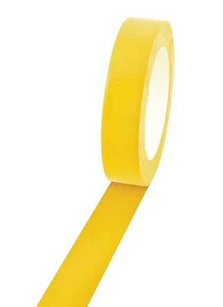 Champion Sports Vinyl Tape, 1 Wide x 60 Yards Long, Yellow - Durable Floor Marking Tape - Schools, Gyms, Restaurants