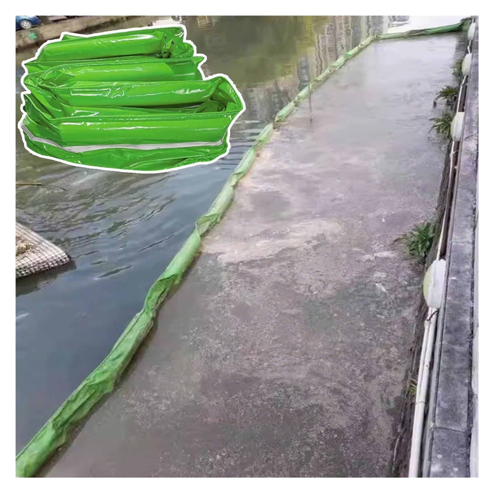 Bolsas de inundación y barrera de interceptación para proteger puertos de la basura