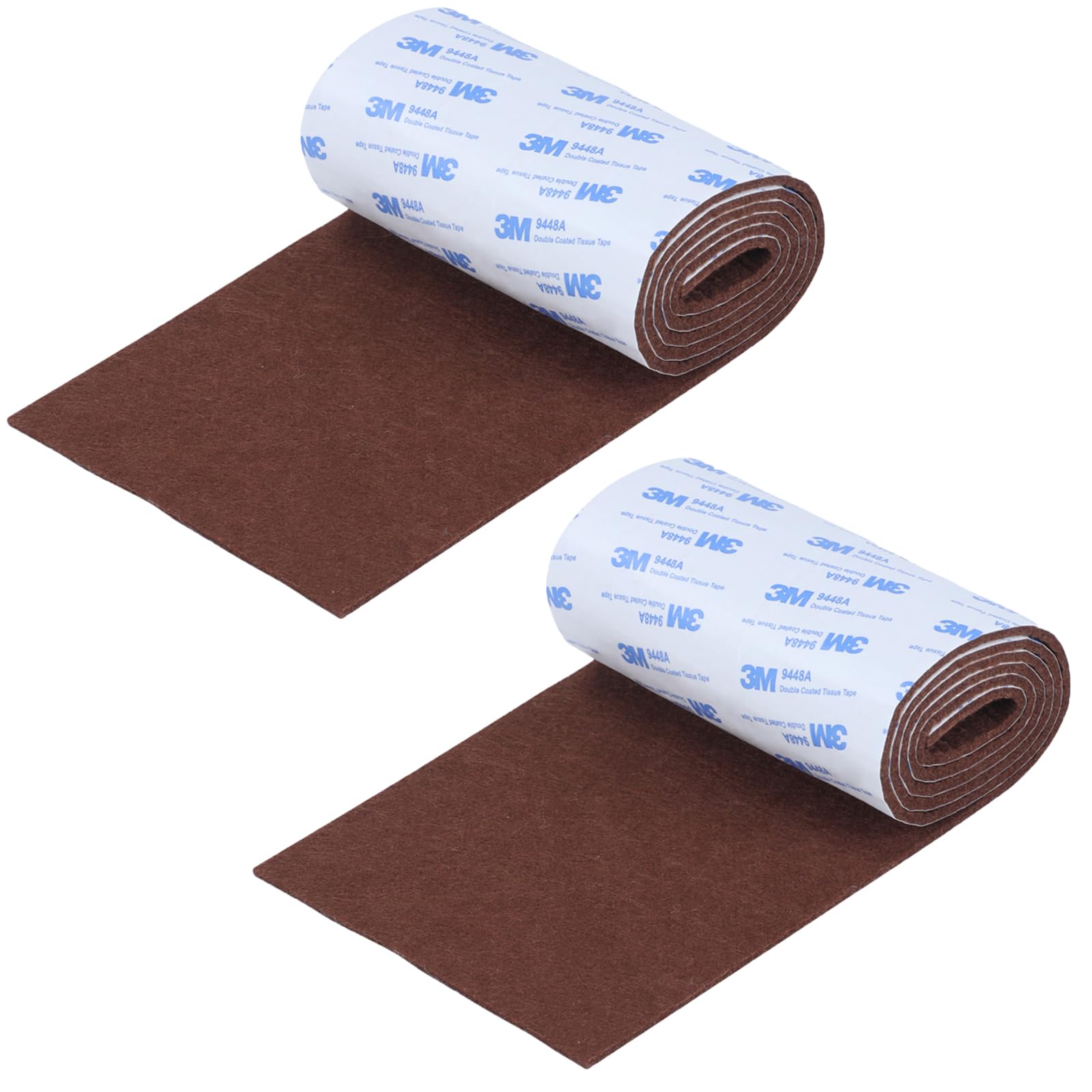 Felt Furniture Pads, Non Slip Self Adhesive Cuttable Felt Tape Brown Heavy Duty Felts Strip Roll for Protecting Hardwood Floors Chair Wall Protector (