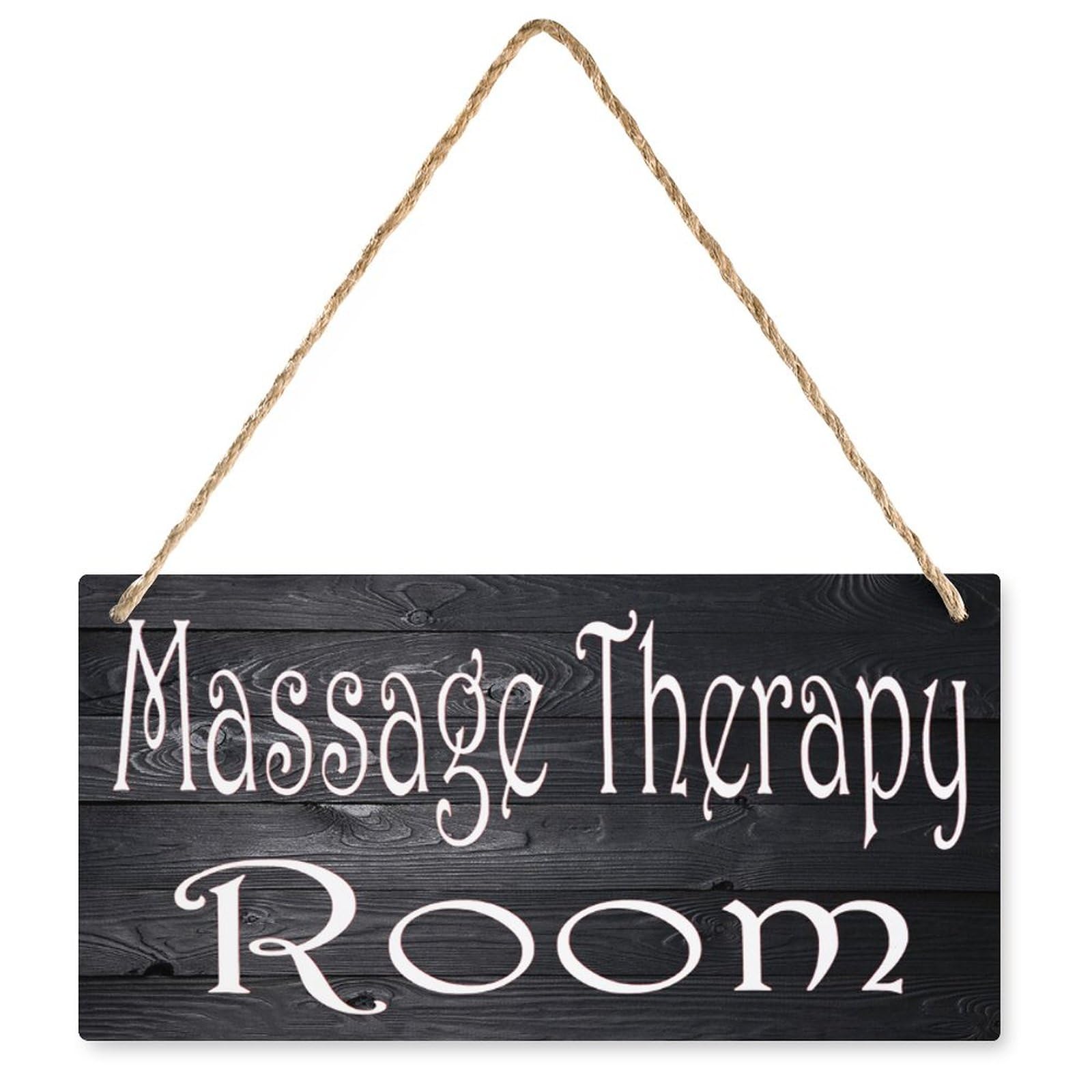 Wooden Massage Therapy Room Sign Wall Art Rustic Vintage for Bedroom, Living Room, Garden, Cafe 12x6 Inch