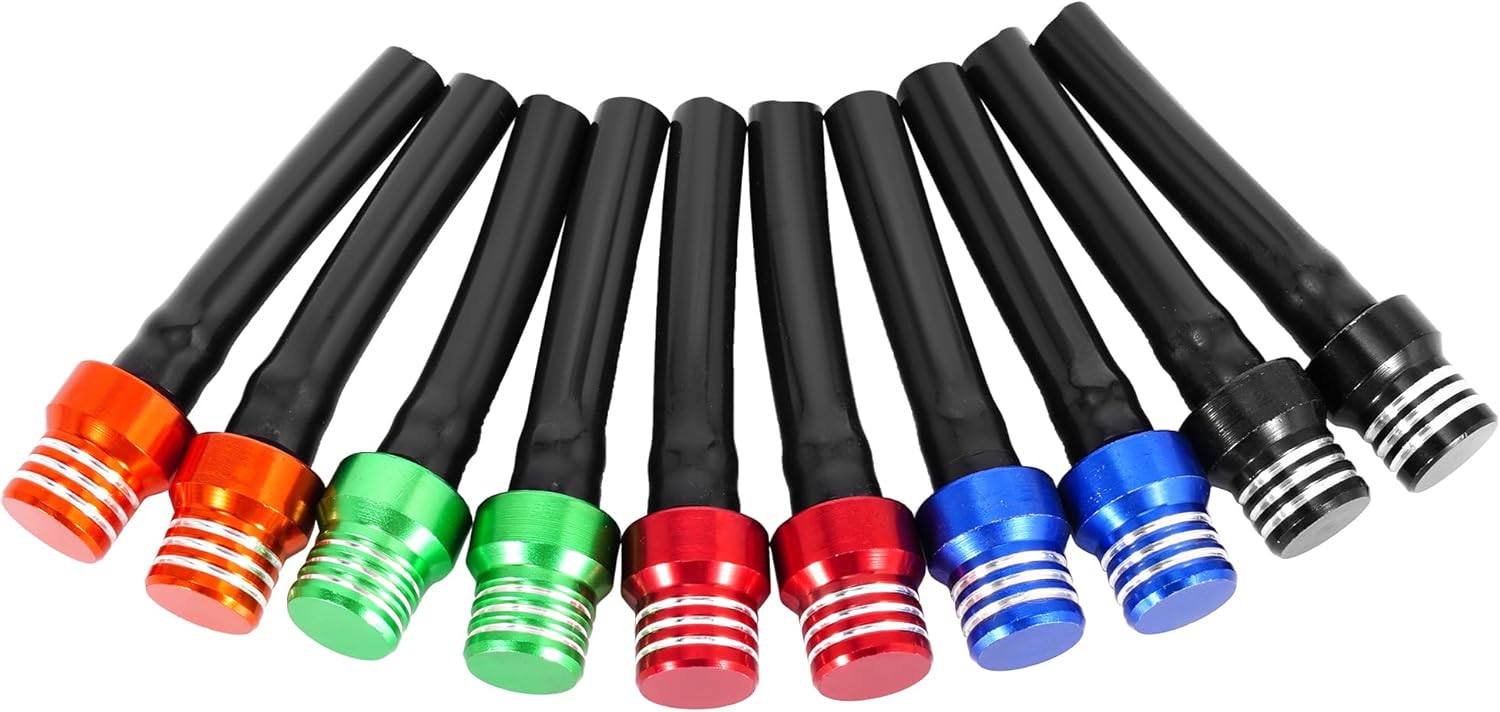 RUTU Gas Cap Vent Tube Fuel Tank Vent Valve Tube with Check Ball Universal CNC Aluminum Breather Hose for ATV Dirt Pit Bike Motorcycle Quad Motocross 10 Pcs Multicolour