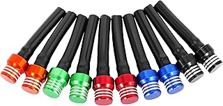 RUTU Gas Cap Vent Tube Fuel Tank Vent Valve Tube with Check Ball Universal CNC Aluminum Breather Hose for ATV Dirt Pit Bike Motorcycle Quad Motocross 10 Pcs Multicolour