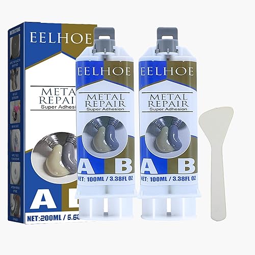 Pegamento de metal, pegamento de reparación de metal fundido (A+B), pegamento resistente al calor de alta temperatura para metal, adhesivo de metal
