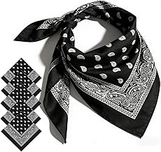 Unisex Cotton Bandana Wide Headband Lightweight Breathable Fashion Accessories for Riding Hiking Fishing Cycling Outdoor Activities(5PCS), Black, One size