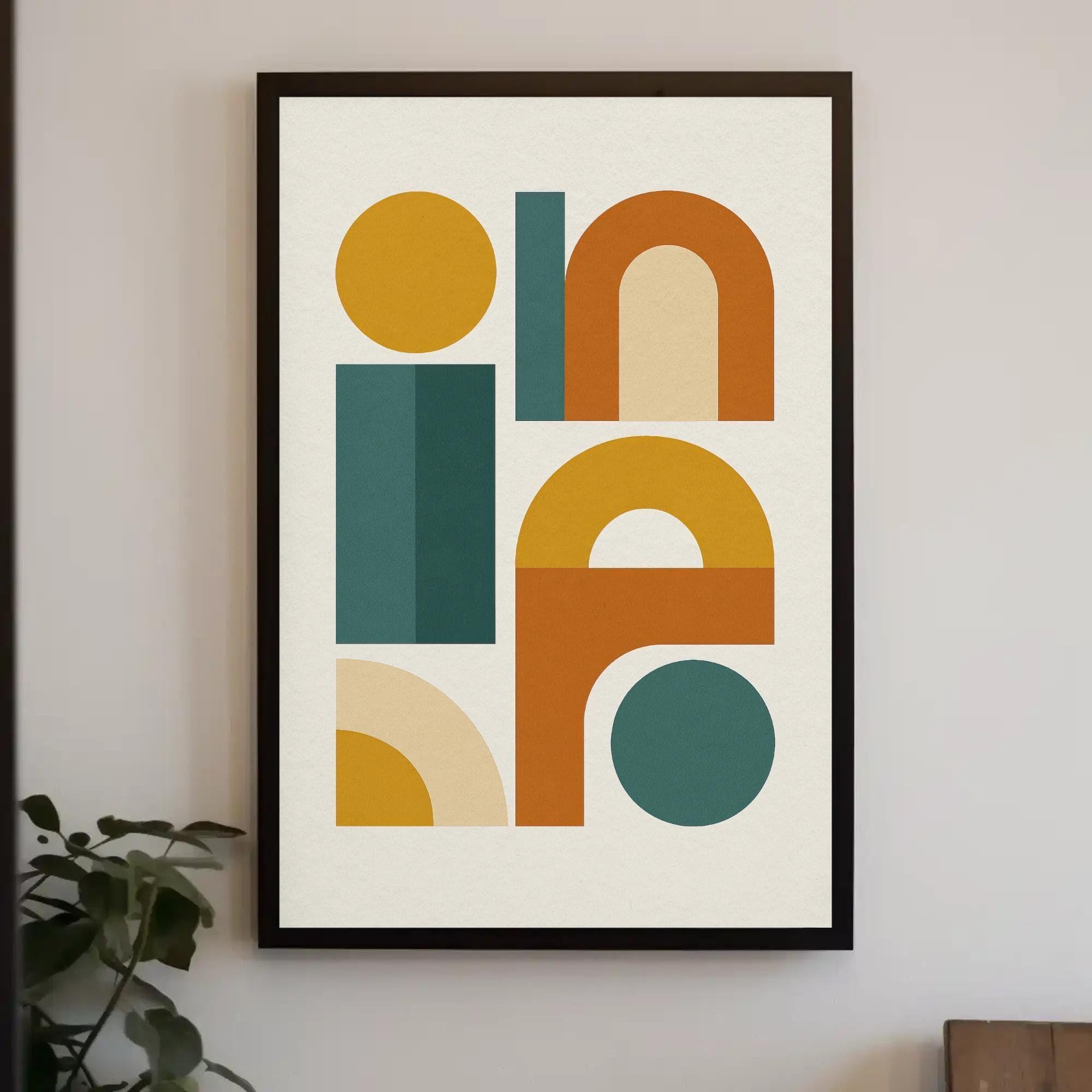 Tableau moderne pour salon chic avec impression géométrique abstraite minimaliste - 8
