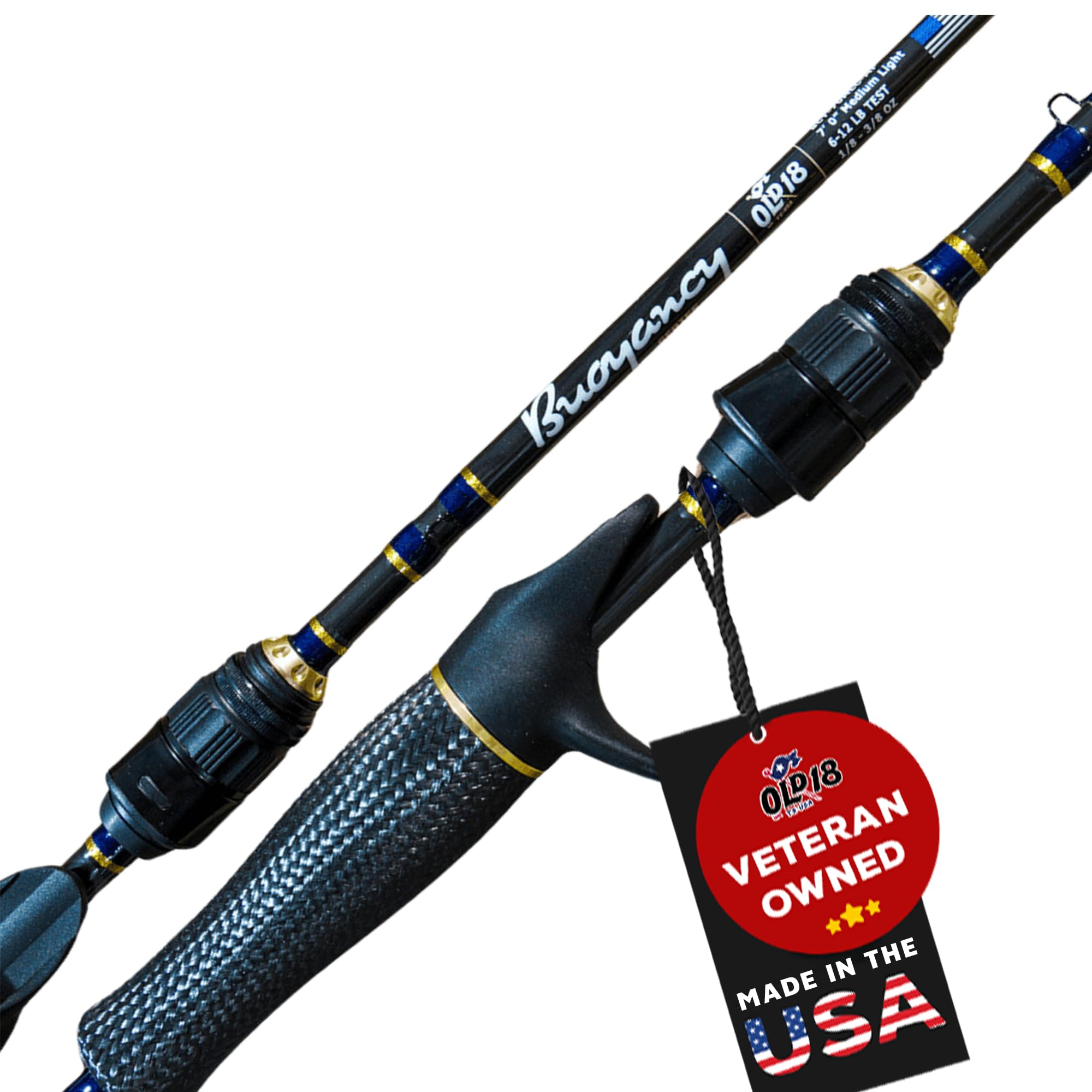 Old 18 Buoyancy Series 1-PC Fishing Rod - 30+24 Ton Carbon, Superior Sensitivity for Micro Lures, Titanium Guides, Ideal for Precision Strikes, Carbon Fiber Split Grip for Comfort