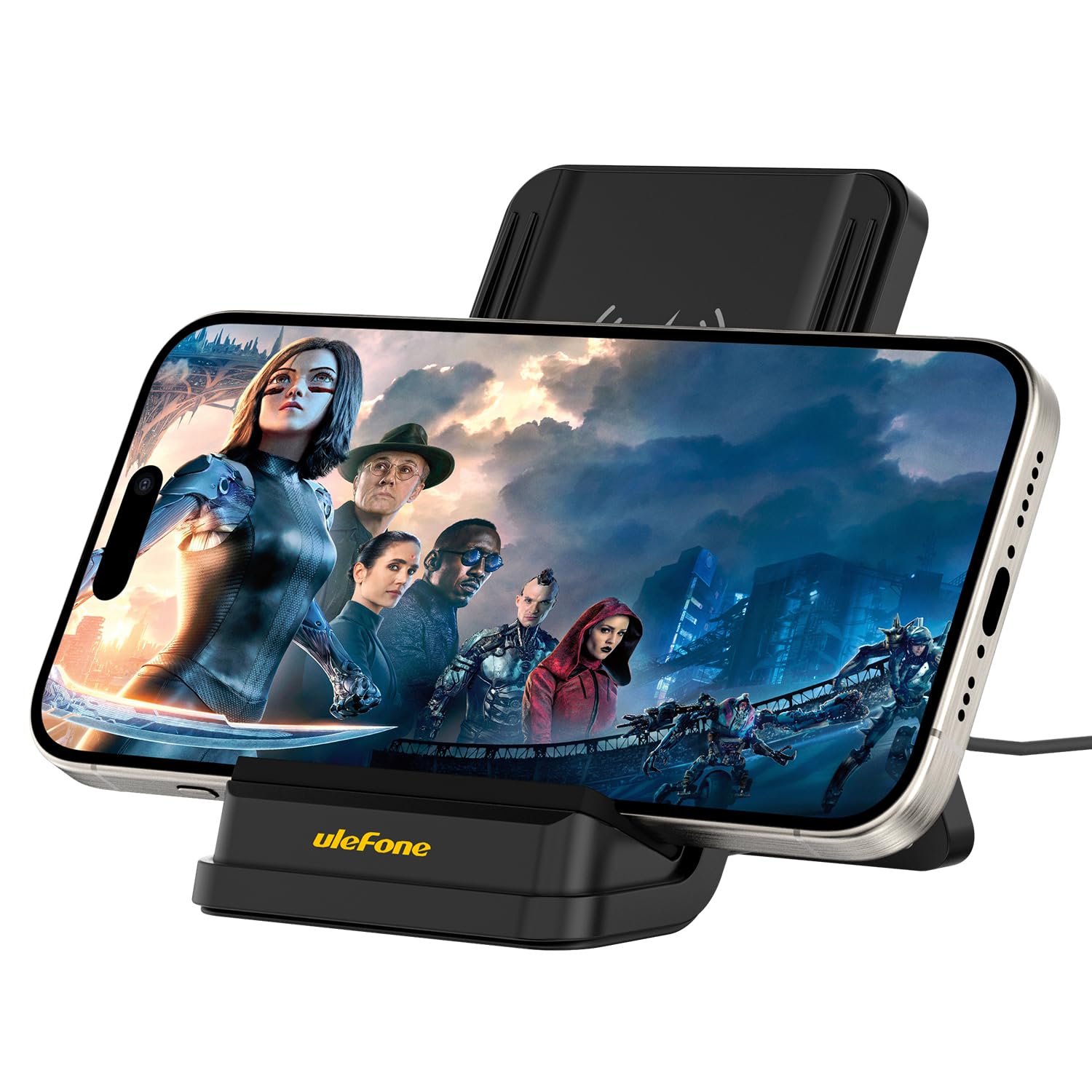 Ulefone Stazione di ricarica wireless veloce 50 W, certificata Qi, compatibile con Armor 28 Ultra 28 Pro, Armor 23 Ultra 5G, iPhone, Xiaomi e altri telefoni cellulari