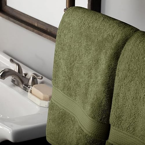 Vista 1179 de SUPERIOR - Juego de toallas de algodón egipcio de 28.22 oz/m², incluye 2 toallas de baño, 2 toallas de mano, 2 toallas para la cara, artículos