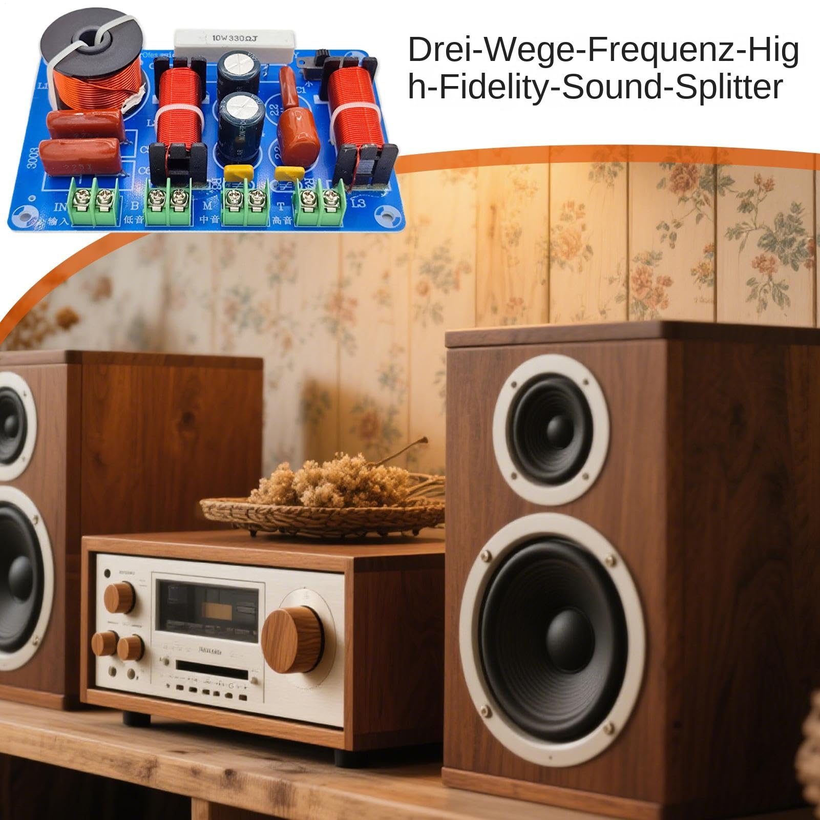 3-Wege-Frequenzweiche,Vielseitige Hochtöner-Frequenzweiche Für Lautsprecher | Kompakte Mehrwege-Weiche mit Hochleistungsfrequenzteilung für Wartung Modifikation Soundanlagen Audiotechnik Systeme