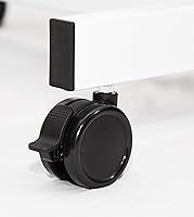 Vista 4 de S STAND UP DESK STORE Escritorio de pie móvil con ruedas de una sola columna de altura ajustable