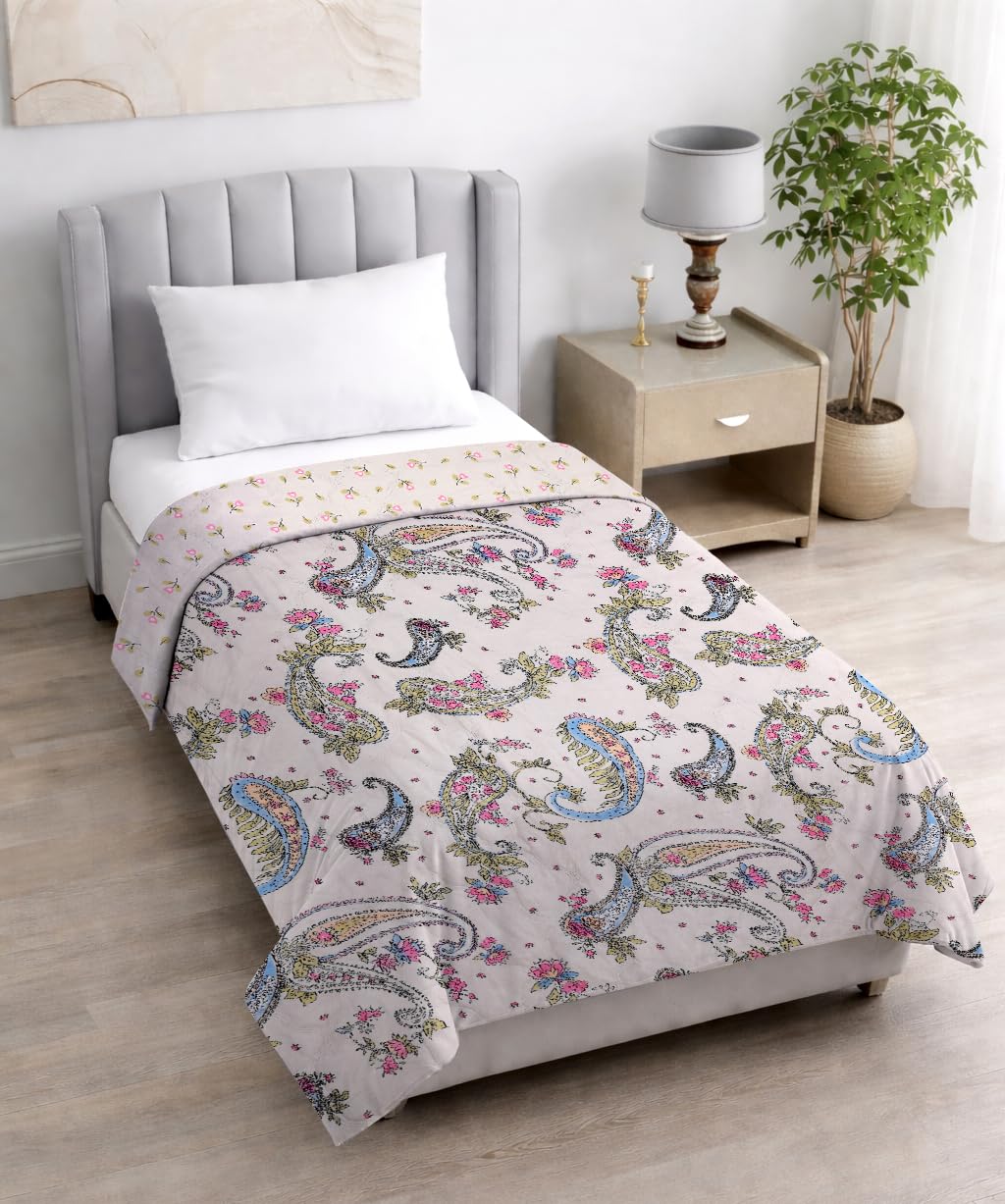 BENAVJI All Season 220 GSM Single Bed AC Comforter | Blanket | Duvet for All Seasons | Weathers - Pack of 1-picture-32