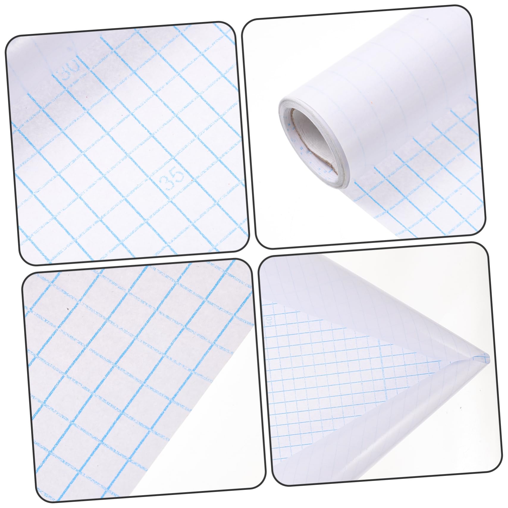 Tofficu Pellicola Adesiva Trasparente per Libri 45cm Larghezza 3 Pezzi in Pvc Protettiva e Pratica Copertina Autoadesiva per Foderare Libri e Riviste