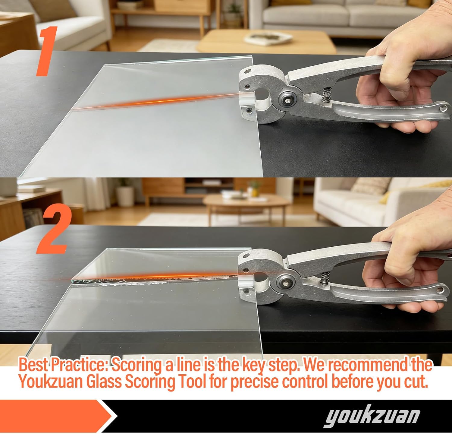 Running Pliers for Glass Cutting, Ergonomic handle Glass Breaking Pliers, Multiple Spare Pressure Plate & Bar