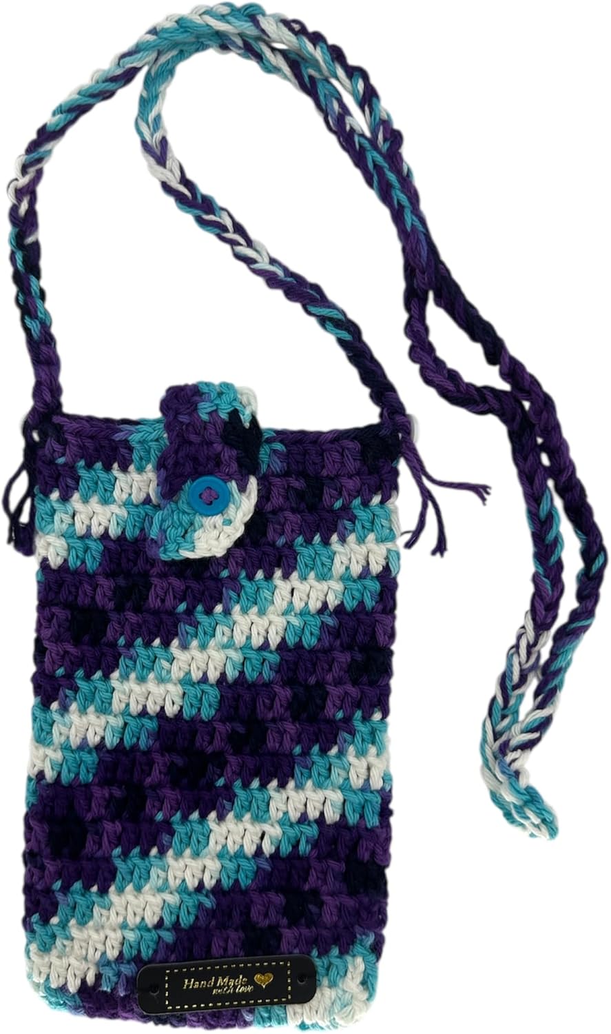 Crochet Phone Bag, Handmade Women's Phone Bag, Cross strap cell phone bag, phone case, phone carrying case, gift phone bag